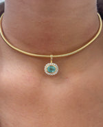 Paraiba Tourmaline Diamond Pendant