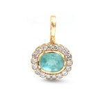 Paraiba Tourmaline Diamond Pendant