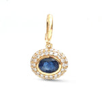 Blue Sapphire Diamond Pendant