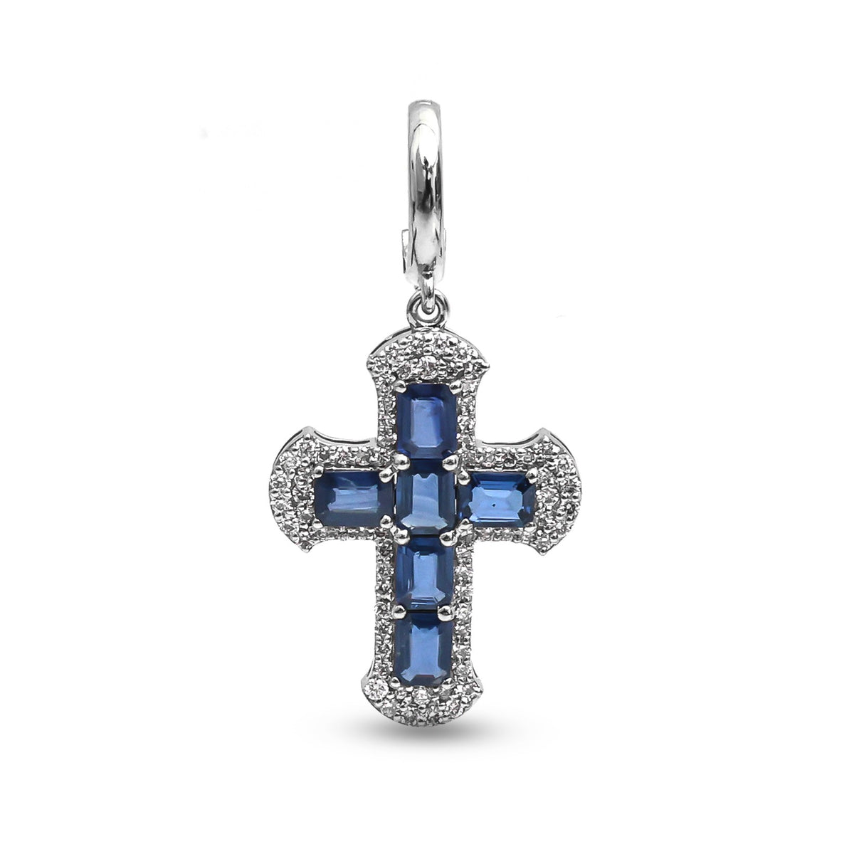 Blue Sapphire Diamond Pendant