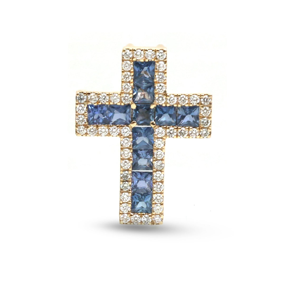 Blue Sapphire Diamond Pendant
