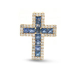 Blue Sapphire Diamond Pendant