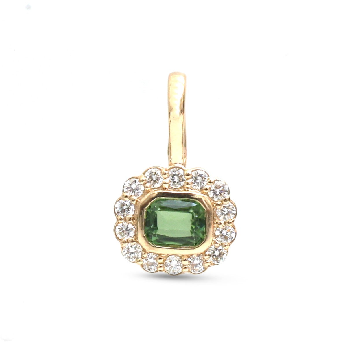 Tourmaline Mix Diamond Pendant