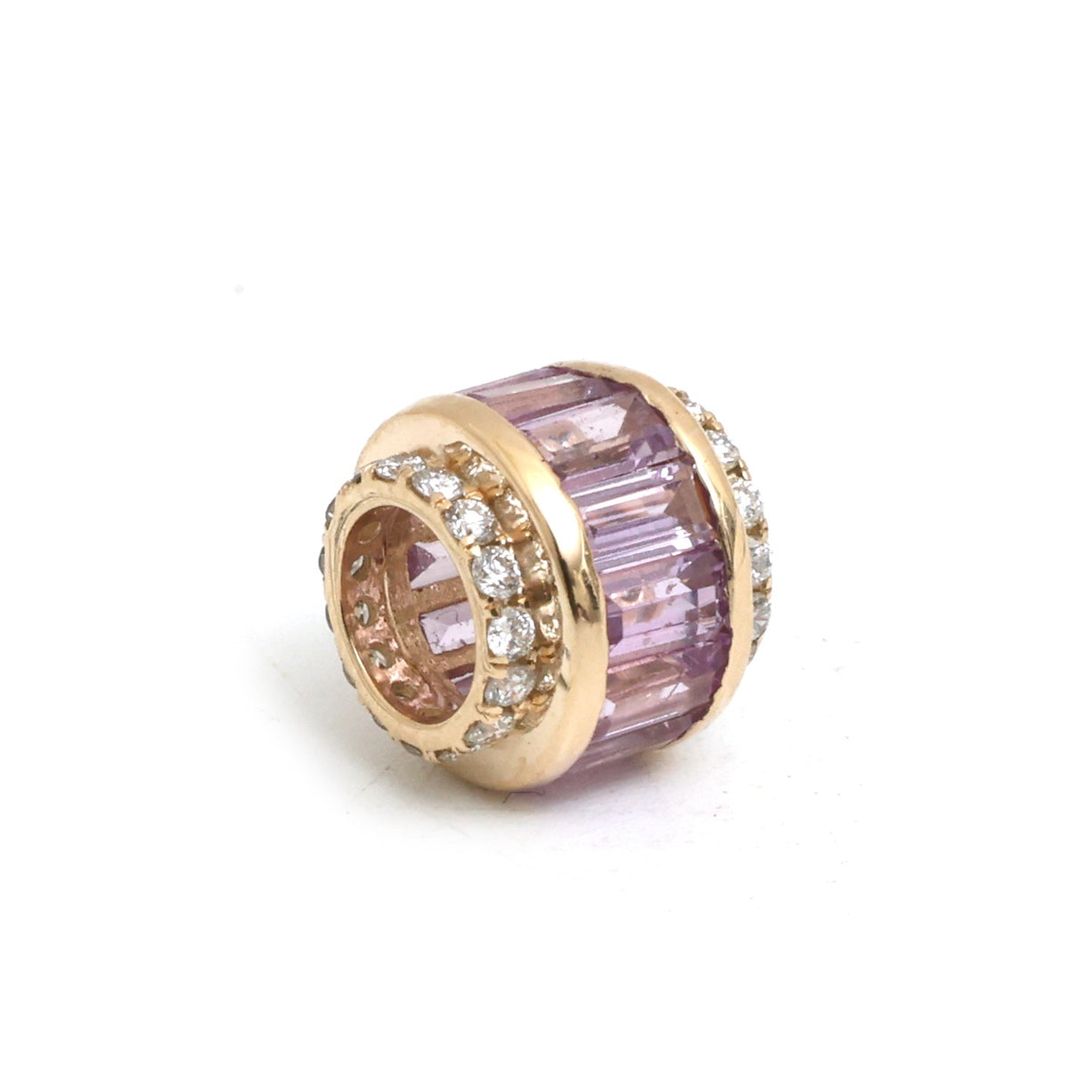 Pink Sapphire Diamond Pendant