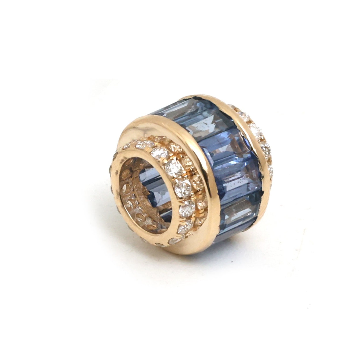 Blue Sapphire Diamond Pendant