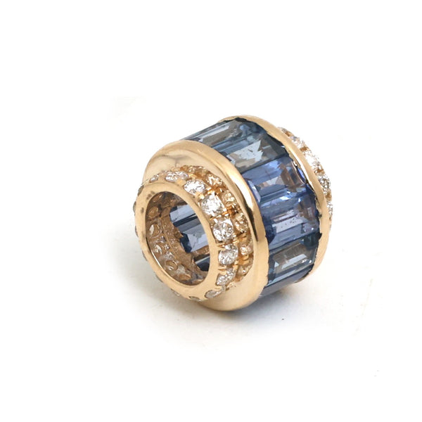 Blue Sapphire Diamond Pendant
