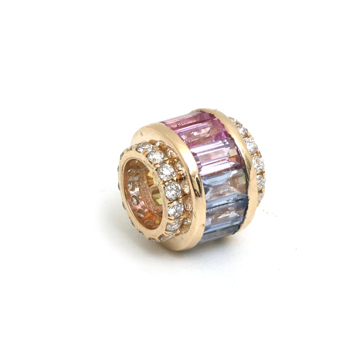 Rainbow Sapphire Diamond Pendant