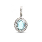 Paraiba Tourmaline Diamond Pendant