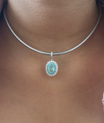 Paraiba Tourmaline Diamond Pendant