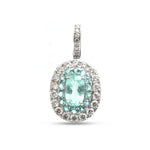Paraiba Tourmaline Diamond Pendant