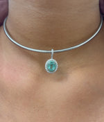 Paraiba Tourmaline Diamond Pendant