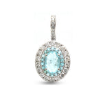 Paraiba Tourmaline Diamond Pendant