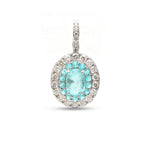 Paraiba Tourmaline Diamond Pendant