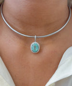 Diamond Paraiba Tourmaline Pendant