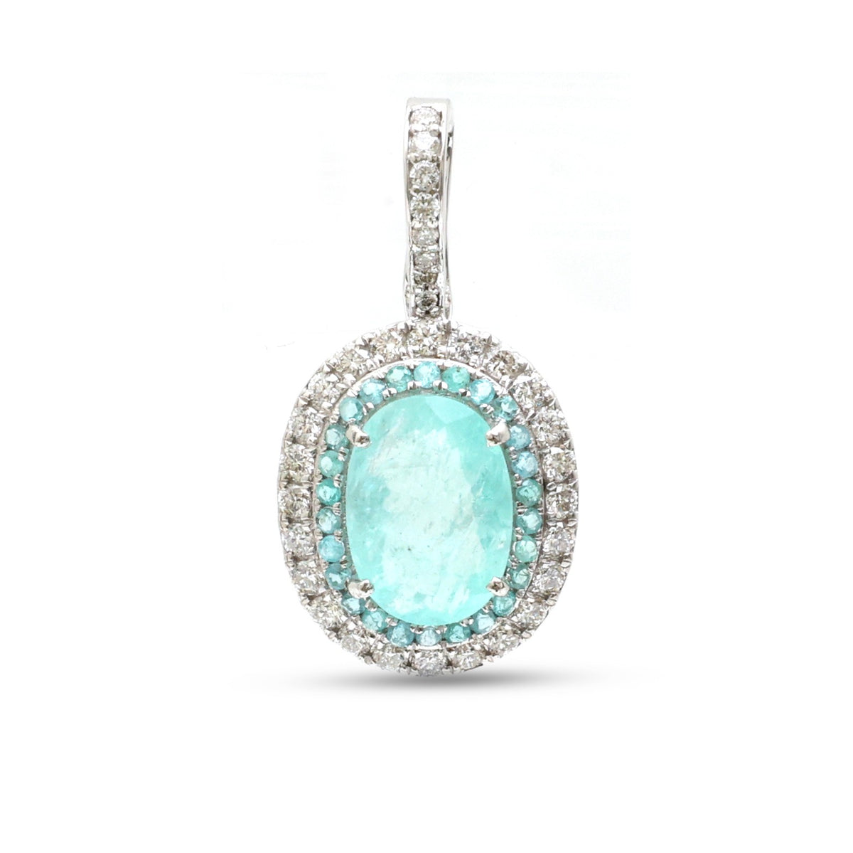 Diamond Paraiba Tourmaline Pendant