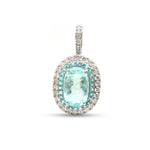 Paraiba Tourmaline Diamond Pendant