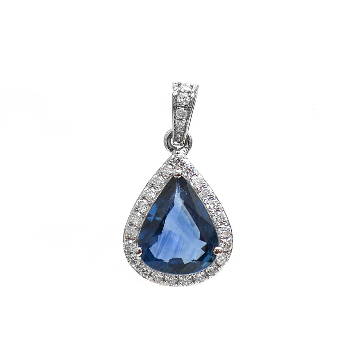 Blue Sapphire Diamond Pendant