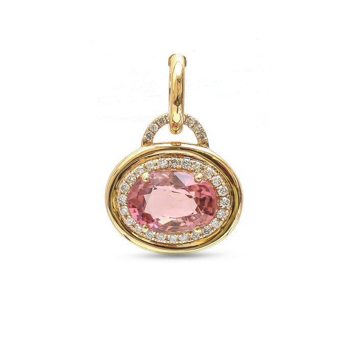 Tourmaline Mix Diamond Pendant