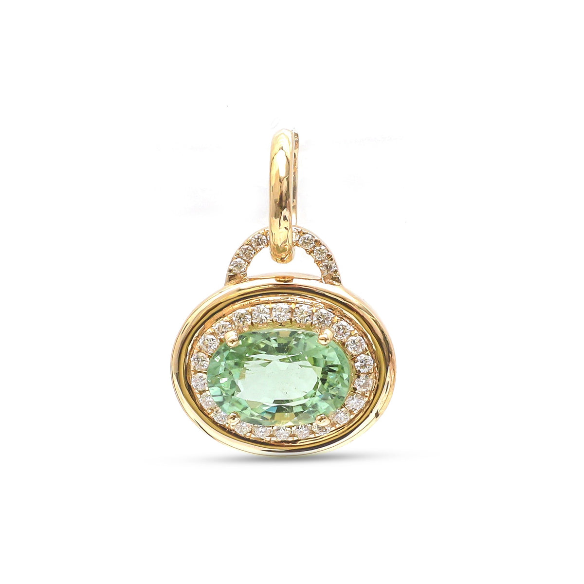 Tourmaline Mix Diamond Pendant