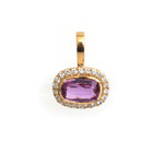 Pink Sapphire Diamond Pendant