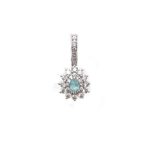Diamond Paraiba Tourmaline Pendant