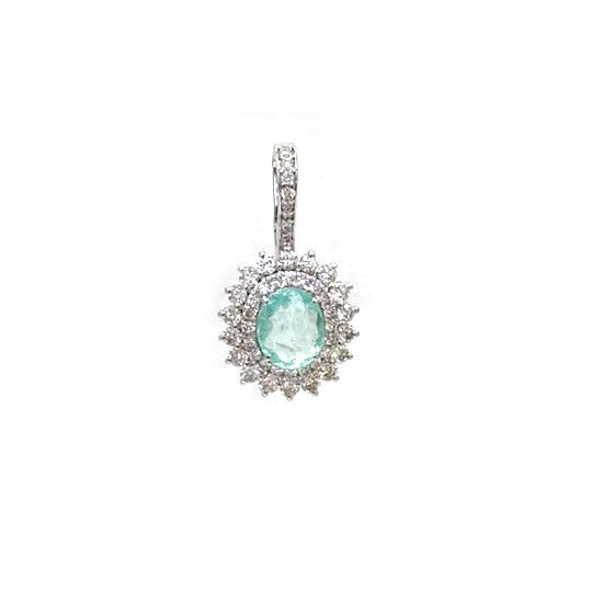 Paraiba Tourmaline Diamond Pendant