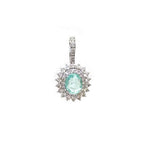 Paraiba Tourmaline Diamond Pendant