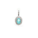 Paraiba Tourmaline Diamond Pendant
