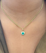 Emerald Diamond Pendant