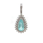Paraiba Tourmaline Diamond Pendant