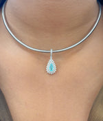Diamond Paraiba Tourmaline Pendant