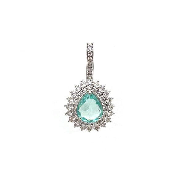 Paraiba Tourmaline Diamond Pendant
