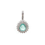 Paraiba Tourmaline Diamond Pendant