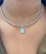 Diamond Paraiba Tourmaline Pendant