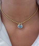 Aquamarine Diamond Pendant