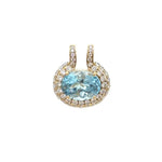 Aquamarine Diamond Pendant