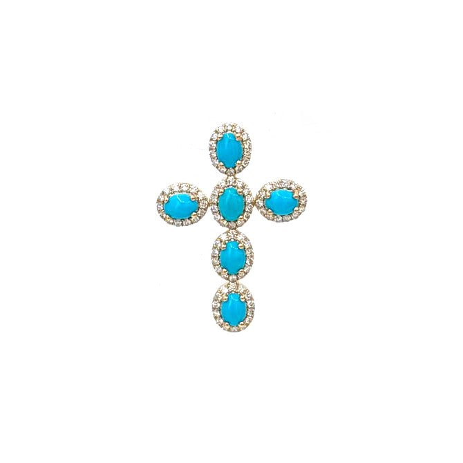 Turquoise Diamond Pendant
