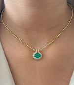 Emerald Diamond Pendant