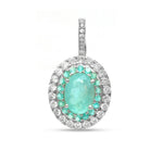 Paraiba Tourmaline Diamond Pendant