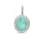 Paraiba Tourmaline Diamond Pendant