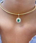 Emerald Diamond Pendant