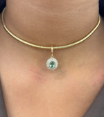 Tourmaline Mix Diamond Pendant
