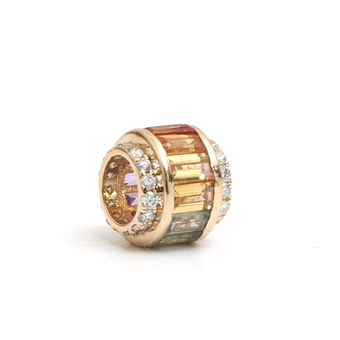 Rainbow Sapphire Diamond Pendant