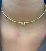 Yellow Sapphire Diamond Pendant