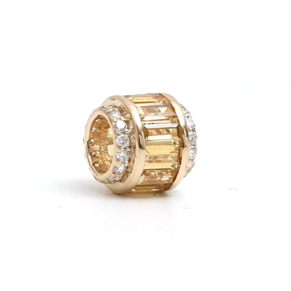 Yellow Sapphire Diamond Pendant