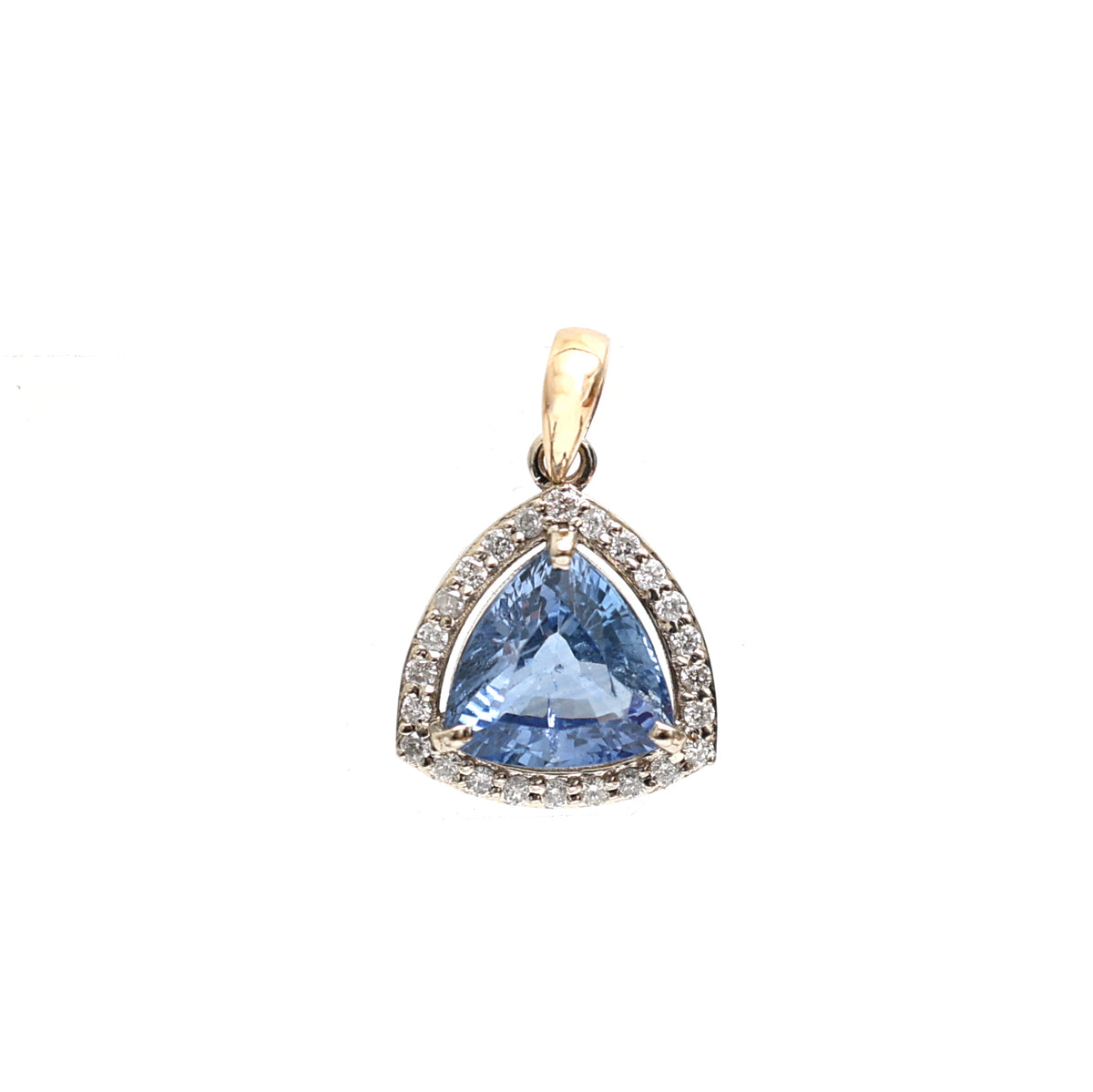 Blue Sapphire Diamond Pendant
