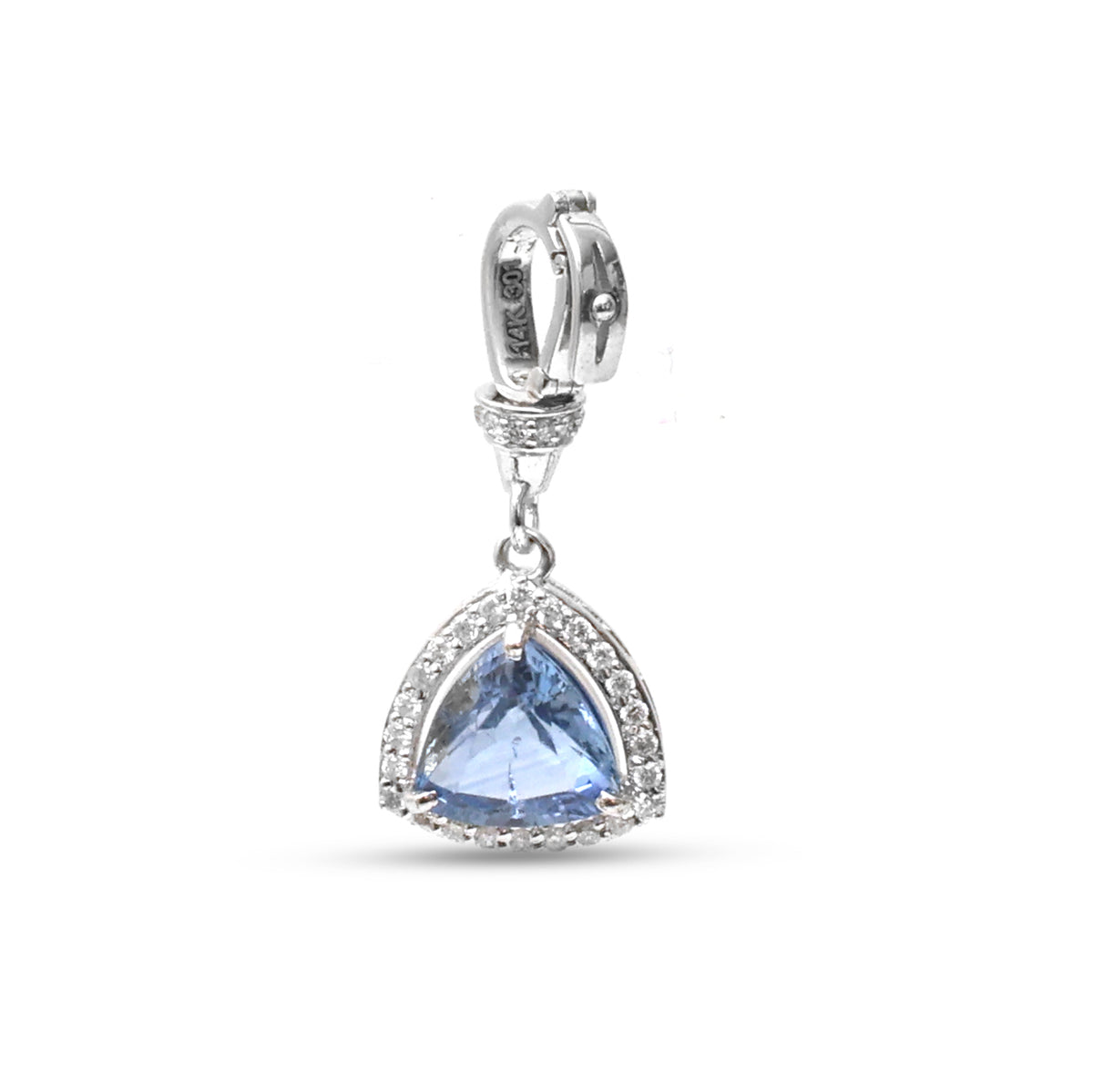 Blue Sapphire Diamond Pendant