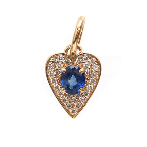 Blue Sapphire Diamond Pendant