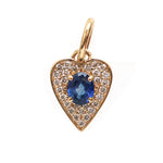 Blue Sapphire Diamond Pendant