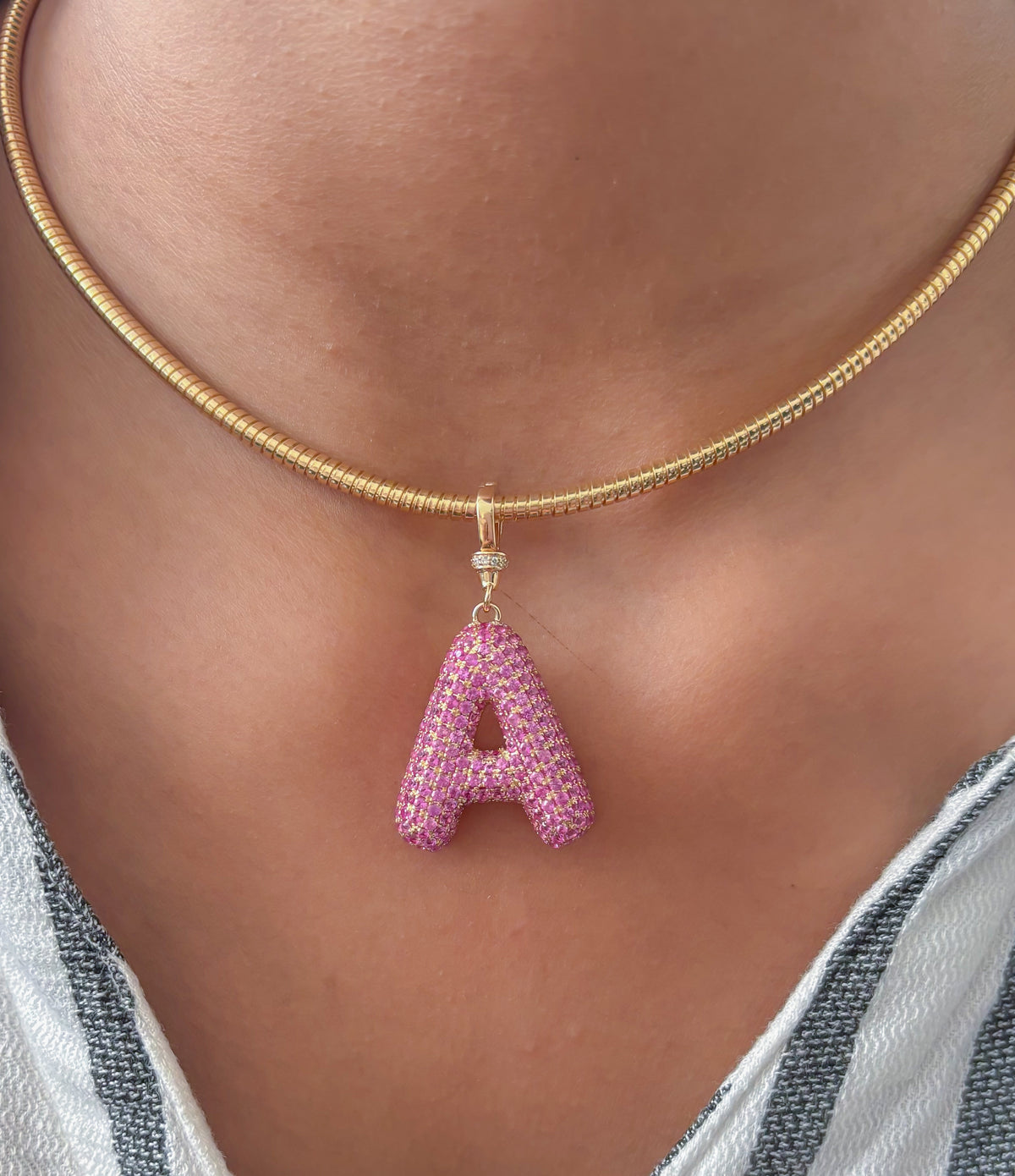 Pink Sapphire Diamond Pendant